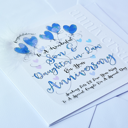 Wendy Jones-Blackett Son & Daughter in Law Anniversary Card CN1489 - Image 2