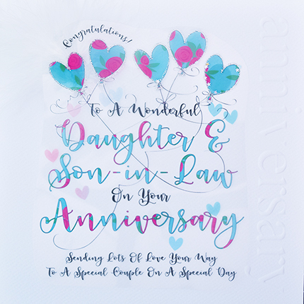 Wendy Jones-Blackett Daughter & Son-In-Law Anniversary Card CN1490