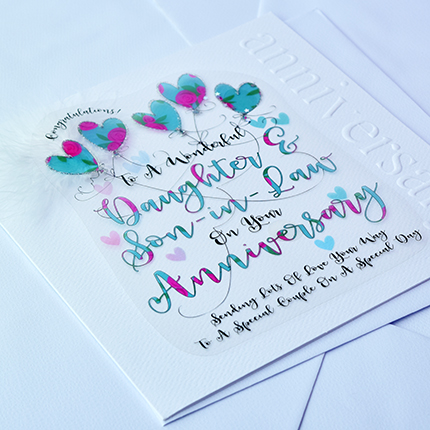 Wendy Jones-Blackett Daughter & Son-In-Law Anniversary Card CN1490 - Image 2