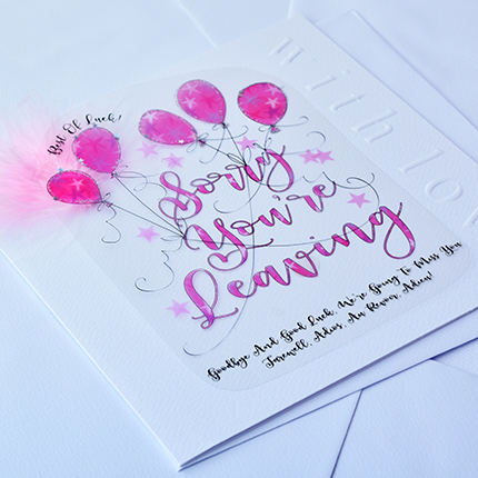 Wendy Jones-Blackett Sorry You're Leaving Card CN1512 - Image 2