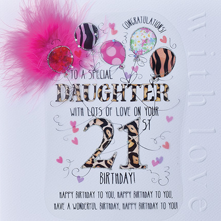 Wendy Jones-Blackett Daughter 21st Birthday Card CN1656
