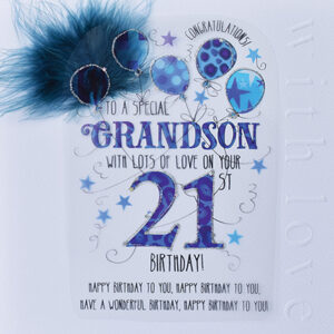Wendy Jones-Blackett Grandson 21st Card CN1685