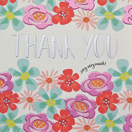 Wendy Jones-Blackett Thank You Card Q835