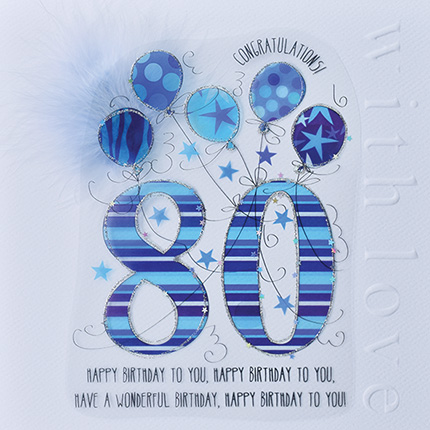 Wendy Jones-Blackett 80th Birthday Card CN1641