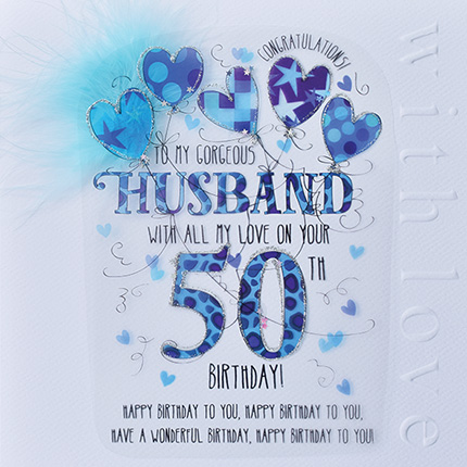 Wendy Jones-Blackett Husband 50th Birthday Card CN1670