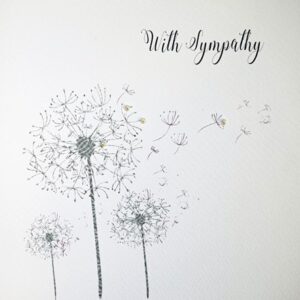 White Cotton Sympathy Card DT174