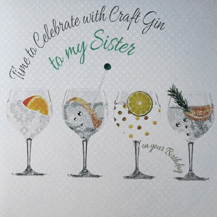 White Cotton Sister Card SS224