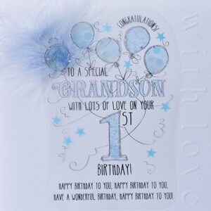 Wendy Jones-Blackett Grandson 1st Birthday Card CN1724