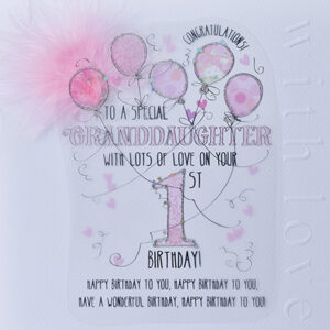 Wendy Jones-Blackett Granddaughter 1st Birthday Card CN1725