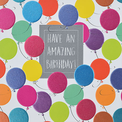 Wendy Jones-Blackett Balloons Birthday Card F436