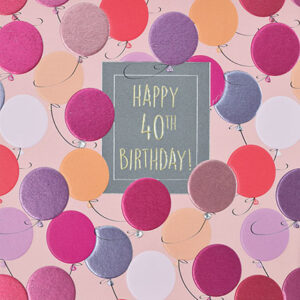 Wendy Jones-Blackett 40th Birthday Card F474