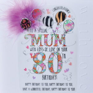 Wendy Jones-Blackett Mum 80th Birthday Card CN1651