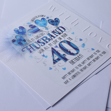 Wendy Jones-Blackett Husband 40th Birthday Card CN1669 - Image 2