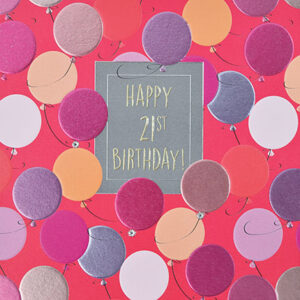 Wendy Jones-Blackett 21st Birthday Card F472