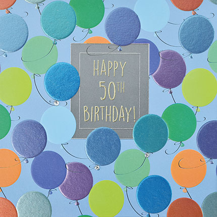 50th Birthday Card Wendy Jones-Blackett F483