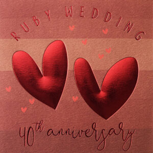 Wendy Jones-Blackett Ruby Wedding Anniversary Card Q1059