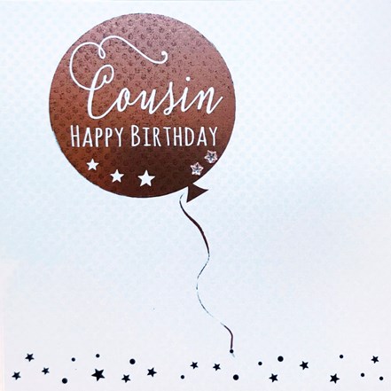 Cousin Birthday Card - White Cotton KM28