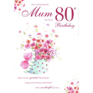 Mum 80th Birthday Card 7687