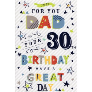 Dad 30th Birthday Card 8376