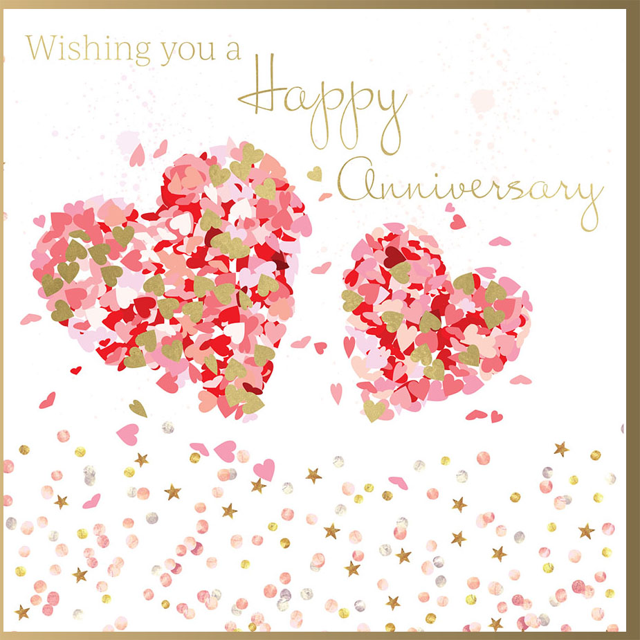 Rush Design Hearts Anniversary Card B49