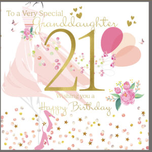 Rush Design Granddaughter 21st Birthday Card BL07