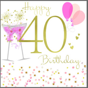 Rush Design 40th Birthday Card BL04A