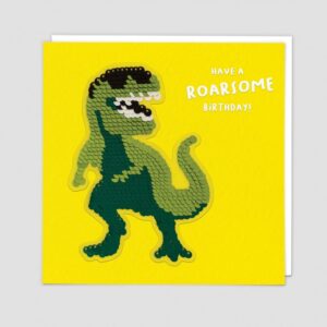 SQ40 Dinosaur Birthday card