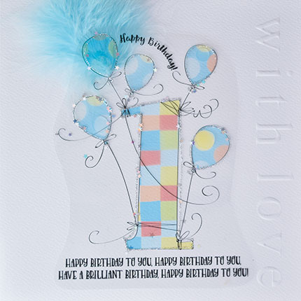 Wendy Jones-Blackett 1st Birthday Card CN1292