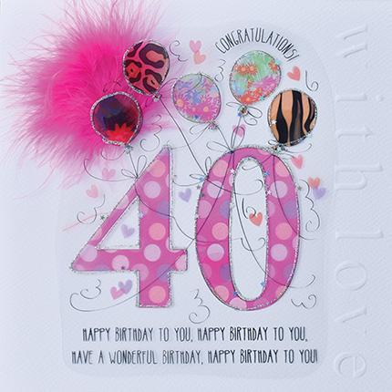 Wendy Jones-Blackett 40th Birthday Card CN1630