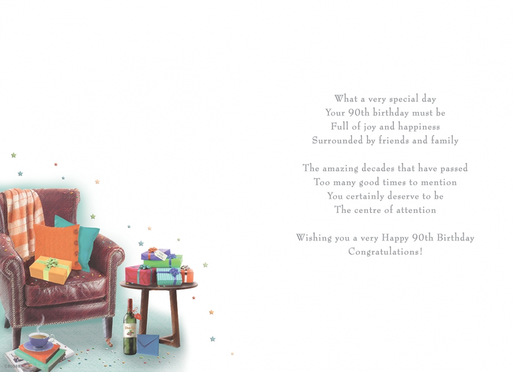 90th Birthday Card R88 - Image 2