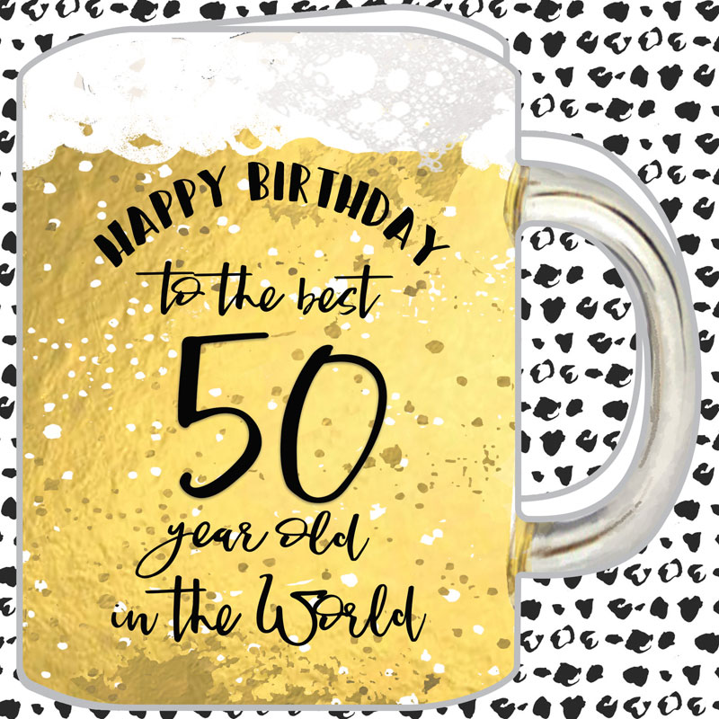 Hammond Gower 50th Birthday Card BE013