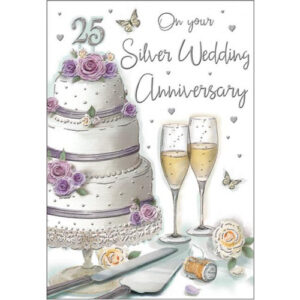 Silver Wedding Anniversary Card R43