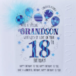Wendy Jones-Blackett Grandson 18th Birthday Card CN1684