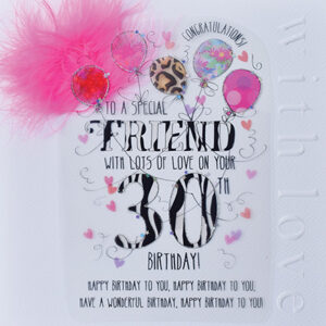 Wendy Jones-Blackett Friend 30th Birthday Card CN1692