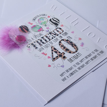 Wendy Jones-Blackett Friend 40th Birthday Card CN1693 - Image 2