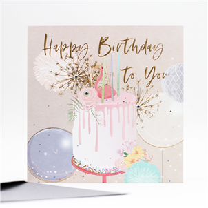 Belly Button Happy Birthday Card ELE178