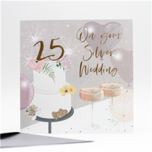 Belly Button Silver Wedding Anniversary ELE205