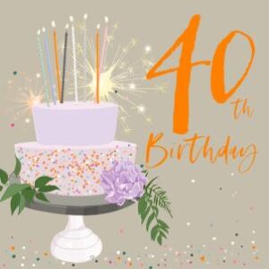 Belly Button Designs 40th Birthday Card ELE33
