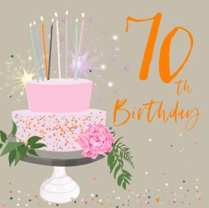 Belly Button 70th Birthday Card ELE37