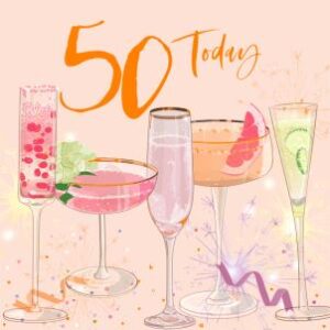 50th Birthday Card Belly Button Designs ELE43