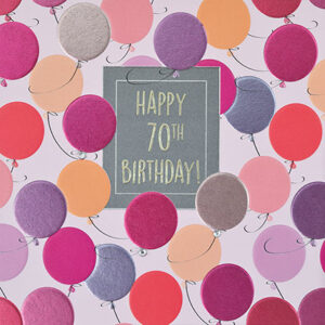 Wendy Jones-Blackett 70th Birthday Card F477