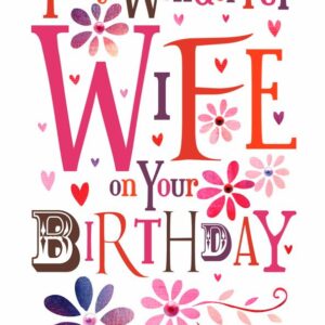 Blue Eyed Sun Wife Birthday Card JL08