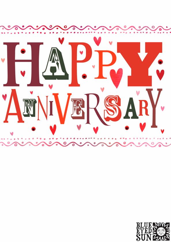 Blue Eyed Sun Anniversary Card JL30