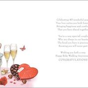 Ruby Wedding Anniversary Card - 80045 - Image 2