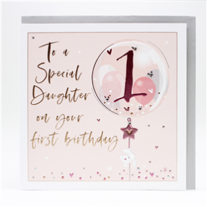 Belly Button Daughter 1st Birthday Card LXE117