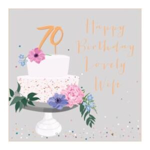 Belly Button Wife 70th Birthday Card LXE75