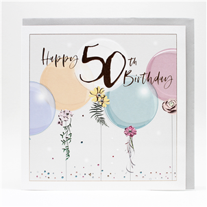 50th Birthday Card Belly Button - LXE97