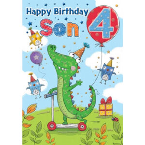 Son 4th Birthday Card 80105
