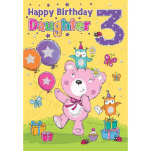 Daughter 3rd Birthday Card 80110