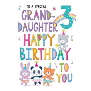 Granddaughter 3rd Birthday Card 80569